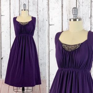 Purple maternity dress